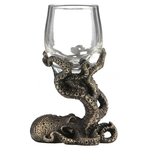 BICCHIERE DA VINO DA DESSERT STEAMPUNK POLPUS *VIENE FORNITO CON 2* 77213A4