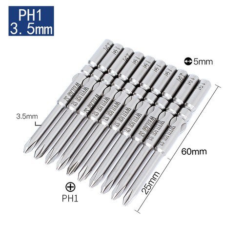 Magnetised Phillips Head Screw Driver Bits S2 Steel Suit Drill 5mm Round Shank - Picture 39 of 43