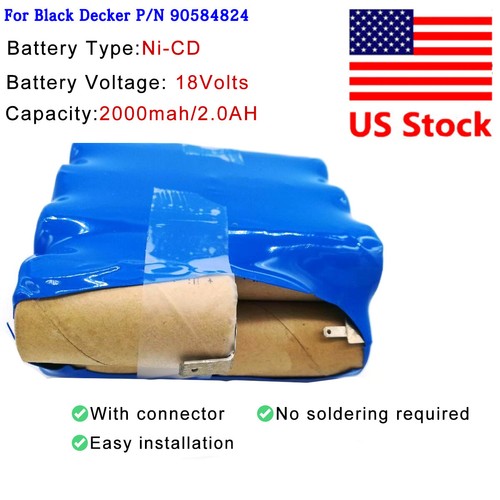Battery for Black Decker 18V PHV1810 PHV1810Q Pivoting HSD-SC1500P P/N 90584824 - 第 1/2 張圖片
