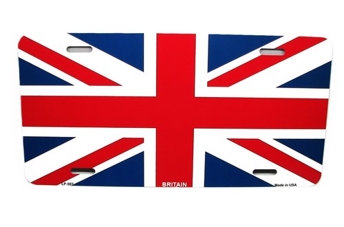 BRITAIN FLAG METAL CAR LICENSE PLATE AUTOTAG. UNION JACK, BRITISH, ENGLISH FLAG - Picture 14 of 18