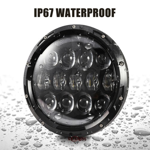 Faro de señal de giro DRL LED redondo 7" 105W para Jeep Wrangler JK TJ LJ - Imagen 5 de 9