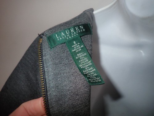 Ralph Lauren Women Career Short Sleeve Dress size 8 Gray Classic Pockets - Picture 8 of 8