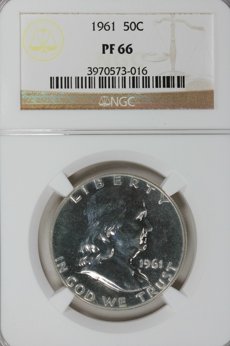 NGC PF66 1961 アメリカ フランクリンハーフダラー銀貨 NGC PF66 1961 アメリカ フランクリンハーフダラー銀貨