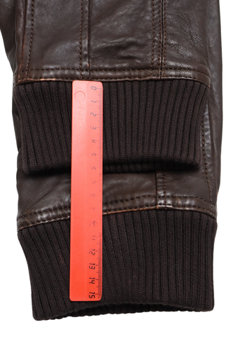 Freaky Nation Giacca Uomo 2XL In Vera Pelle Foderata Collo Polo Marrone Casual - Foto 16 di 16
