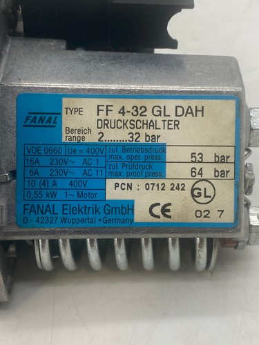 Fanal FF-4-32-GL-DAH Pressure Switch (No Box) - Picture 4 of 6