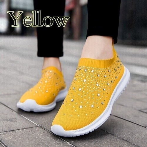 Womens Fashion Breathable Running Shoes Casual Walking Trainers Slip on Sneakers - Picture 15 of 21
