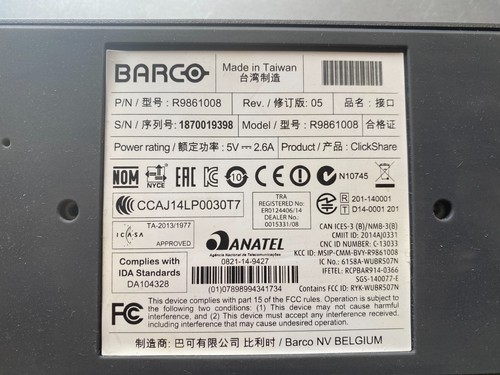 Barco Clickshare R9861008 système de conférence CSM-1 bouton 1 x conteneur 1 x - Photo 4/9