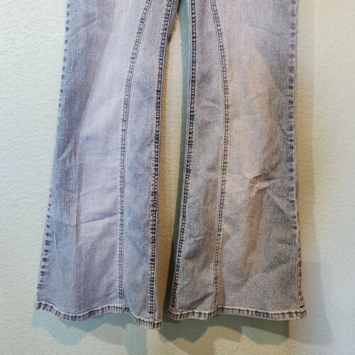 Pantalones de mezclilla bajos azul claro para mujer talla 3 30x31 Mudd Flare de colección Y2K años 90 - Imagen 2 de 5