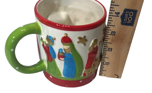 Faith At Home Mug Nativity Scene 2007 Christmas 3D Mary and Baby Jesus Colorful - Picture 7 of 8