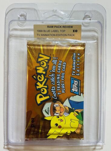 1999 TOPPS POKEMON TV ANIMATION BLUE LABEL FACTORY SEALED BLISTER PK RPR 10 READ - Picture 3 of 6