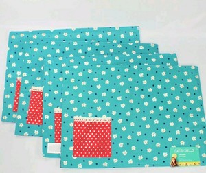 Pioneer Woman Reversible Placemat with Pockets Fiona Floral Set of 4