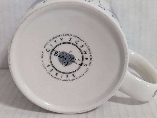 Starbucks New York City Scenes Series Barista 2005 Coffee Mug Cup 16oz Collector - Picture 6 of 7