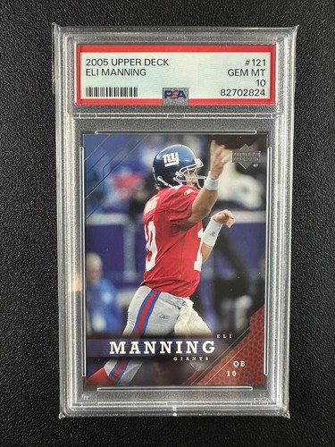 ELI MANNING 2005 CUBIERTA SUPERIOR #121 GIANTS HOF POP 3 PSA 10 GEMA COMO NUEVO - Imagen 1 de 2