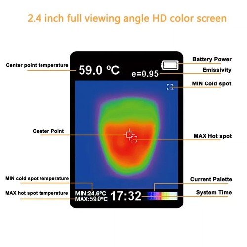 HT-04D Termocamera e Luce Visibile Fotocamera, Risoluzione IR 160x120 Pixel - Foto 5 di 10