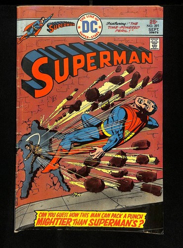 Superman #291 The Time-Powered Peril! Giordano Cover DC Comics 1975
