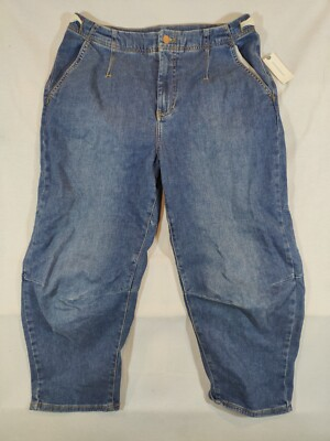 #ad Pilcro Anthropologie Jeans Womens 29 Barrel High Rise Pockets Denim Stretch Blue $36.99