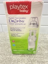 Playtex Nurser Bottles Drop-ins  Disposable Liners 100 Count New Damaged Box