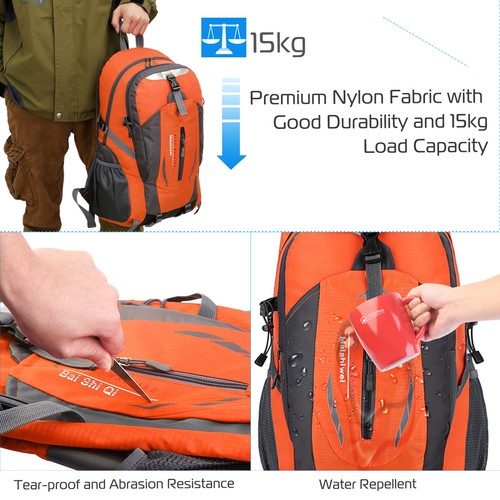 36L Outdoor Backpack Waterproof Men Women Bag Rucksack Camping Bag Travel Hiking - Picture 23 of 46