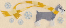 Winter Schnauzer Personalized Sweatshirt Embroidered Beautiful Gift