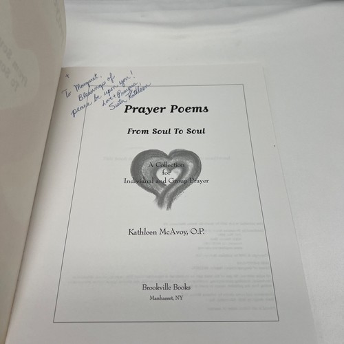 Prayer Poems From Soul To Soul by Kathleen McAvoy Signed 1st Edition 2000 ~ RARE - Picture 4 of 10