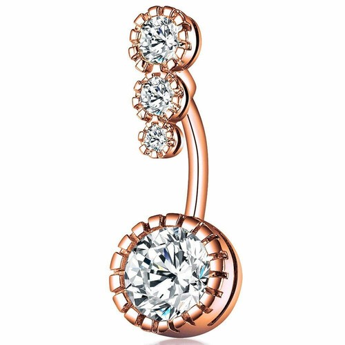 4 Crystal 316L Surgical Steel Navel Rings Belly Piercing Mens Women Body Jewelry - Picture 32 of 36