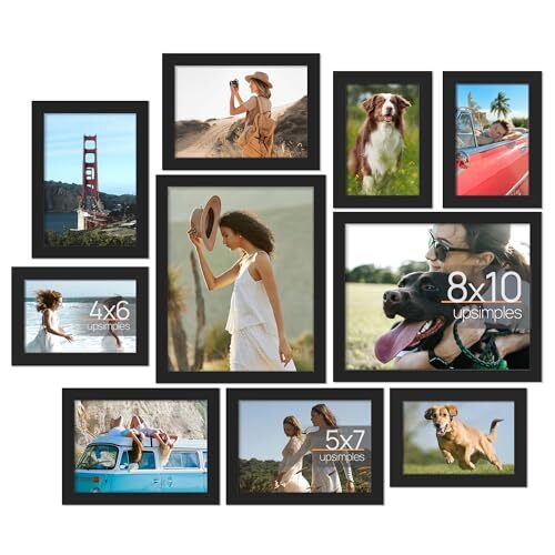 10-PK Picture Frames Collage Wall Decor - Multi Size Gallery Wall Frames Set - Picture 1 of 7