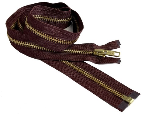 25 Inch Metal Zipper YKK #5 Golden Brass Medium Weight Separating Made in USA - Picture 97 of 112