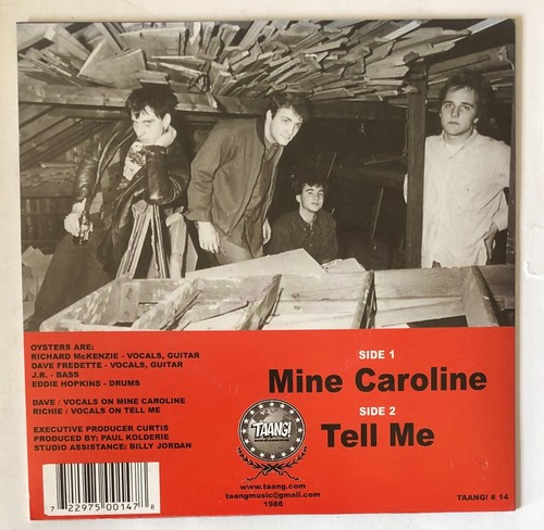 The Oysters Mine Caroline Tell Me 7 Inch Single Vinyl Record New - Imagen 2 de 4