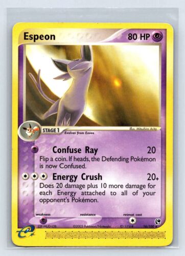 Espeon 16/100 Sandsturm E-CARD Vintage Non-Holo Pokemon Karte 2003
