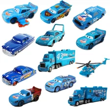 Lightning McQueen Dinoco King Series Model Car Disney Pixar Cars Diecast Blue