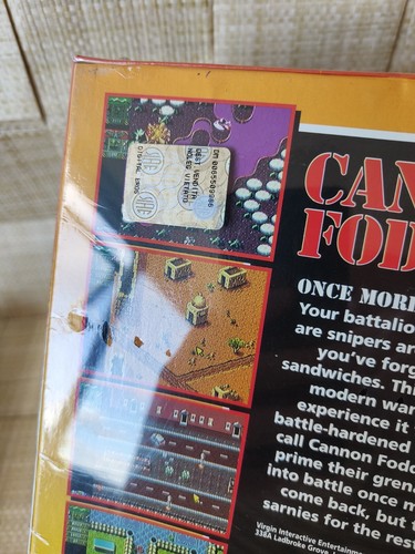 Cannon Fodder 2 Ultra Rare Original PC Game Sealed Big Box New Condition. - Picture 6 of 19