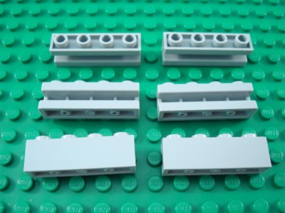 LEGO Lot of 4 Light Bluish Gray 1x4 Creator Door Rail Groove Brick Pieces