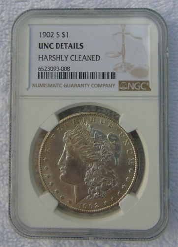 1902 S Morgan $1 NGC Certified Unc Uncirculated Detail Silver Dollar Coin BU MS - Picture 5 of 7