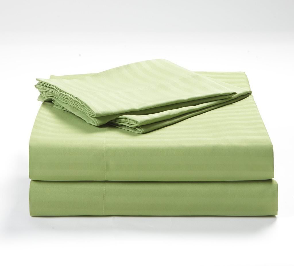 Egyptian Cotton 800 TC Duvet Set Zipper Closer Sage Stripe All USA Size 3 PCs Egyptian Cotton 800 TC Duvet Set Zipper Closer Sage Stripe All USA Size 3 PCs