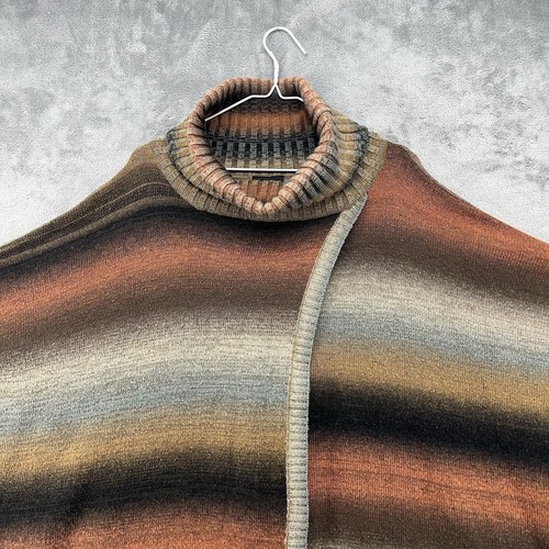 Dor Dor Couture Sweater Poncho Womens Large Multicolor Southwestern Designer - Picture 4 of 14