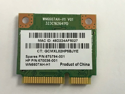 HP 675794-001 670036-001 bgn WiFi PCIe Half Atheros AR5B125 WN6607AH - Foto 2 di 2