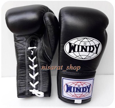 WINDY BOXING GLOVES LACE UP BGL ALL WHITE 12 OZ SPARRING MUAY THAI K1 MMA