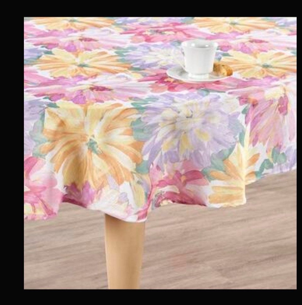 Coventry 60 in. x 102 in. Multi Cotton and Polyester Tablecloth Coventry 60 in. x 102 in. Multi Cotton and Polyester Tablecloth