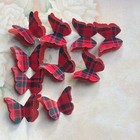 25 MUNRO CLAN TARTAN 3D BUTTERFLY WEDDING CONFETTI, BURNS NIGHT TABLE DECOR