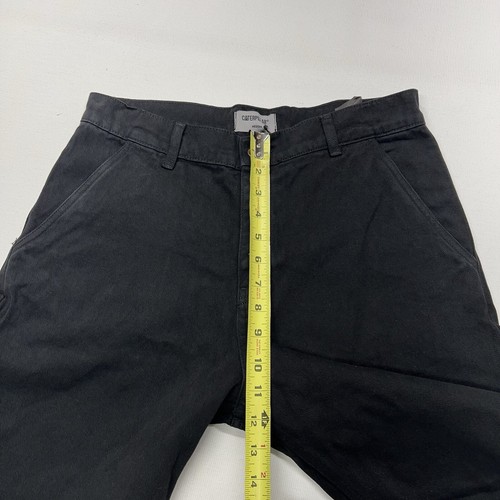 NUOVO Caterpillar Abbigliamento da Lavoro Pantaloncini Uomo Medium Nero Falegname Utility Logo Macchina - Foto 15 di 16