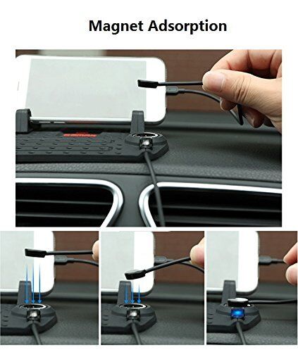 Remax Magnetic Lightning Micro Car USB Charger Car Dashboard Mount Holder iPhone - Picture 3 of 11
