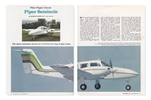 Piper Seminole Aircraft Report 1/21/2024h