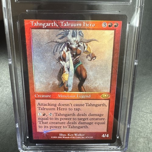 MTG Tahngarth, Talruum Hero (Alt. Art Foil) Foil Planeshift Cgc 6 - Picture 3 of 3