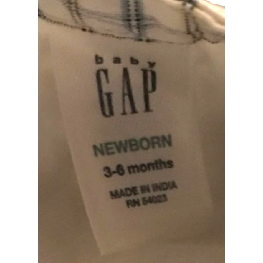 Vintage Gap Baby Newborn Blue White Striped Plaid Cap Jeff Hat Casual Size 3-6M - Image 4 of 4