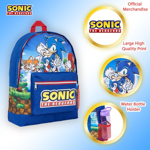 Sonic TheHedgehog Backpack Large Capacity School Bag for Children Teens - Foto 3 di 7
