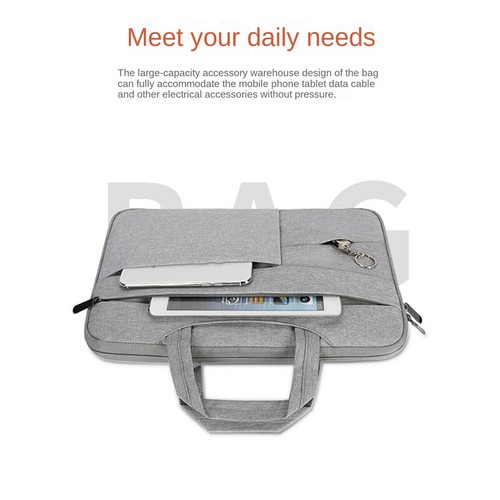 14 Zoll Laptophülle Tasche zum Tragen eines 14 Zoll Laptops grau F9C76672 - Bild 3 von 6