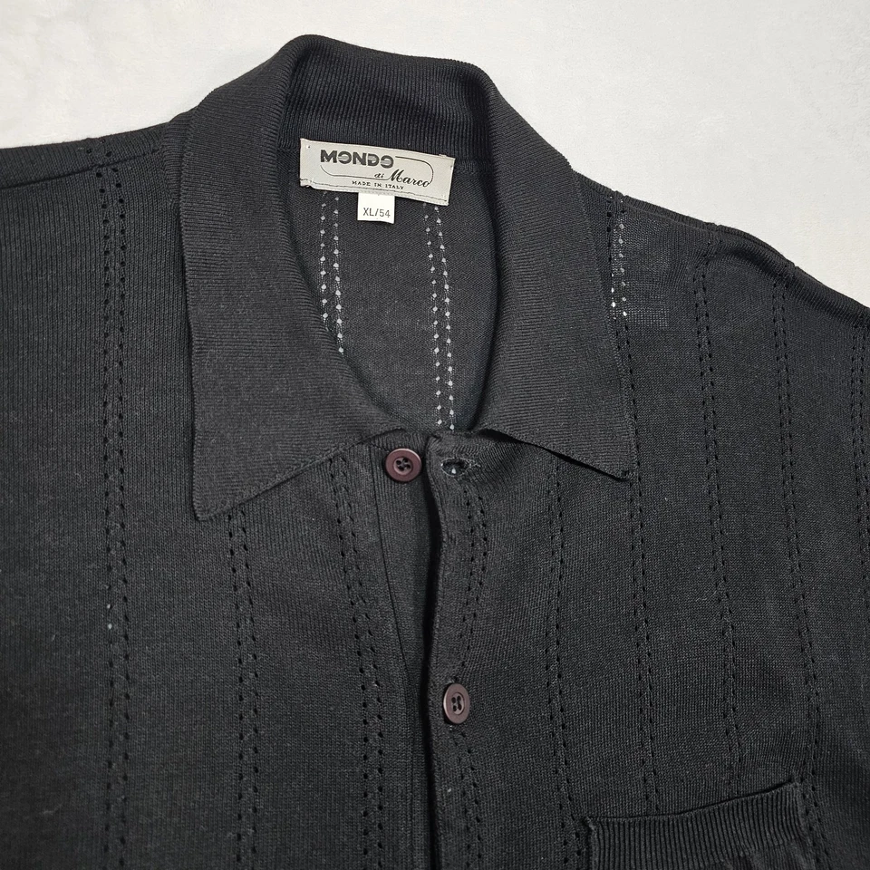 Рубашка на пуговицах мужская Mondo di Marco размер XL вязаная боулинг рокабилли Италия хлопок размер S/S - Изображение 3 из 4