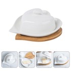 1Pc Household Food Dish Dish Ceramic Serving Plate (White)