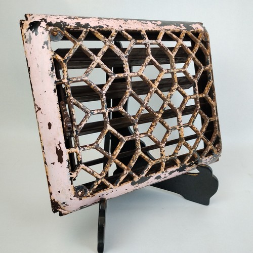1900s Cast Iron Vent Grate Heat Register 12x9 Working Louvers Wall/Floor Return - Picture 1 of 20