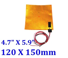 JSRGO Kapton Heaters 4.7" X 5.9" 24V 85W 3M NTC100K Thermistor 3 PCs Custom Made